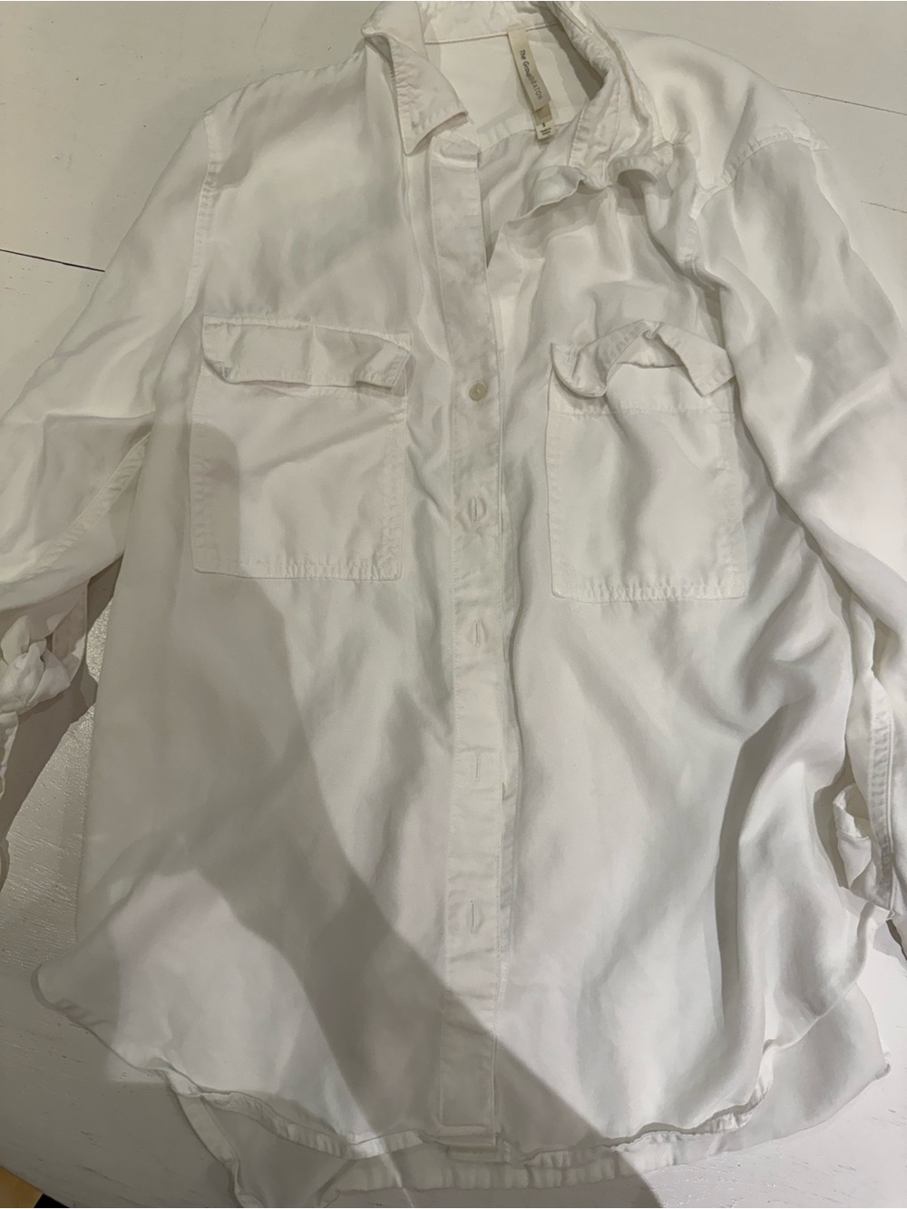Aritzia Babaton White Button-Up Shirt